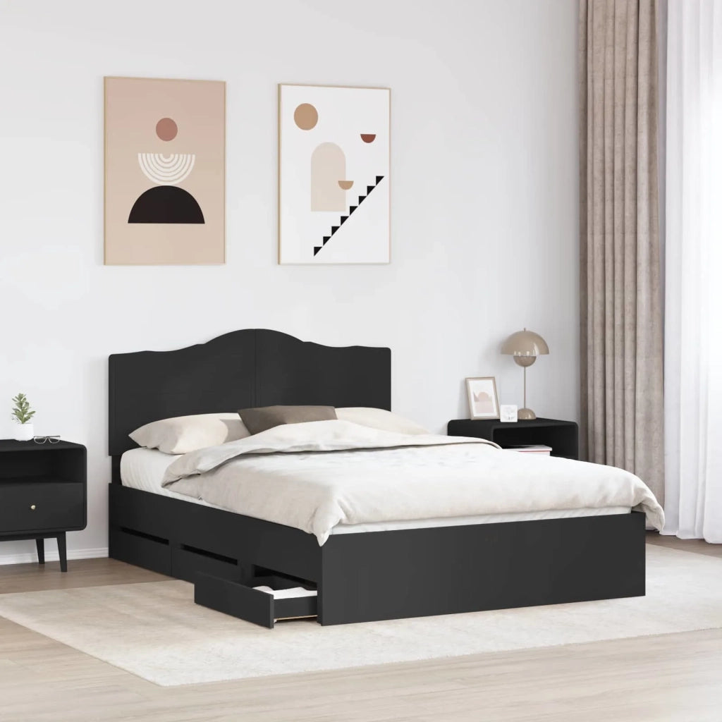 Struttura del letto Nero 150 x 200 cm Legno Ingegnerizzato 3413402