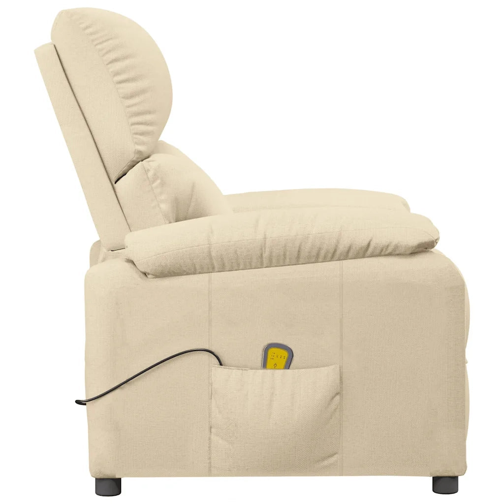 Poltrona Massaggiante Crema in Tessuto 322455