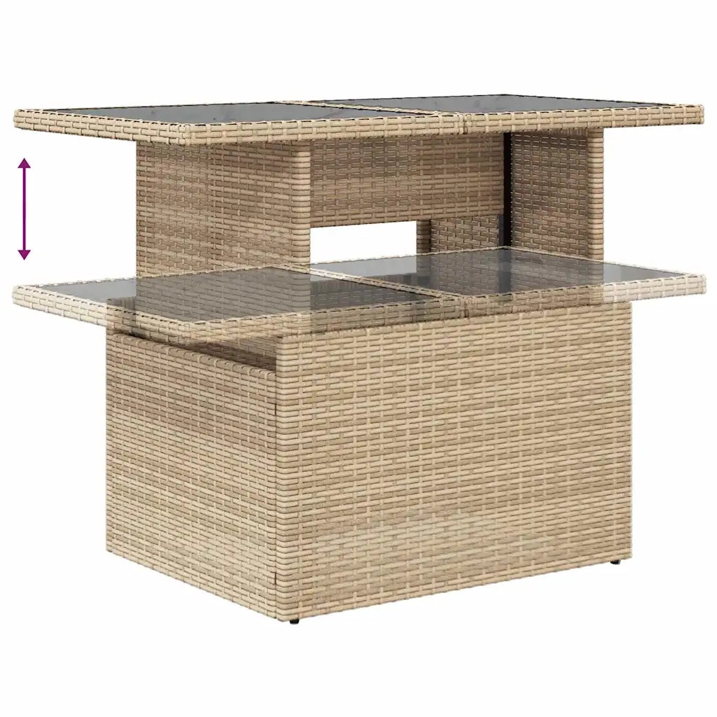 Set Divano da Giardino con cuscino 8 pcs Beige polyrattan 3348227