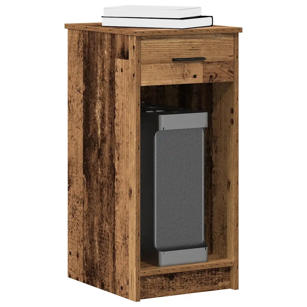 Supporto per Computer a Torre con Cassetto Antico 35x45x77 cm 858747