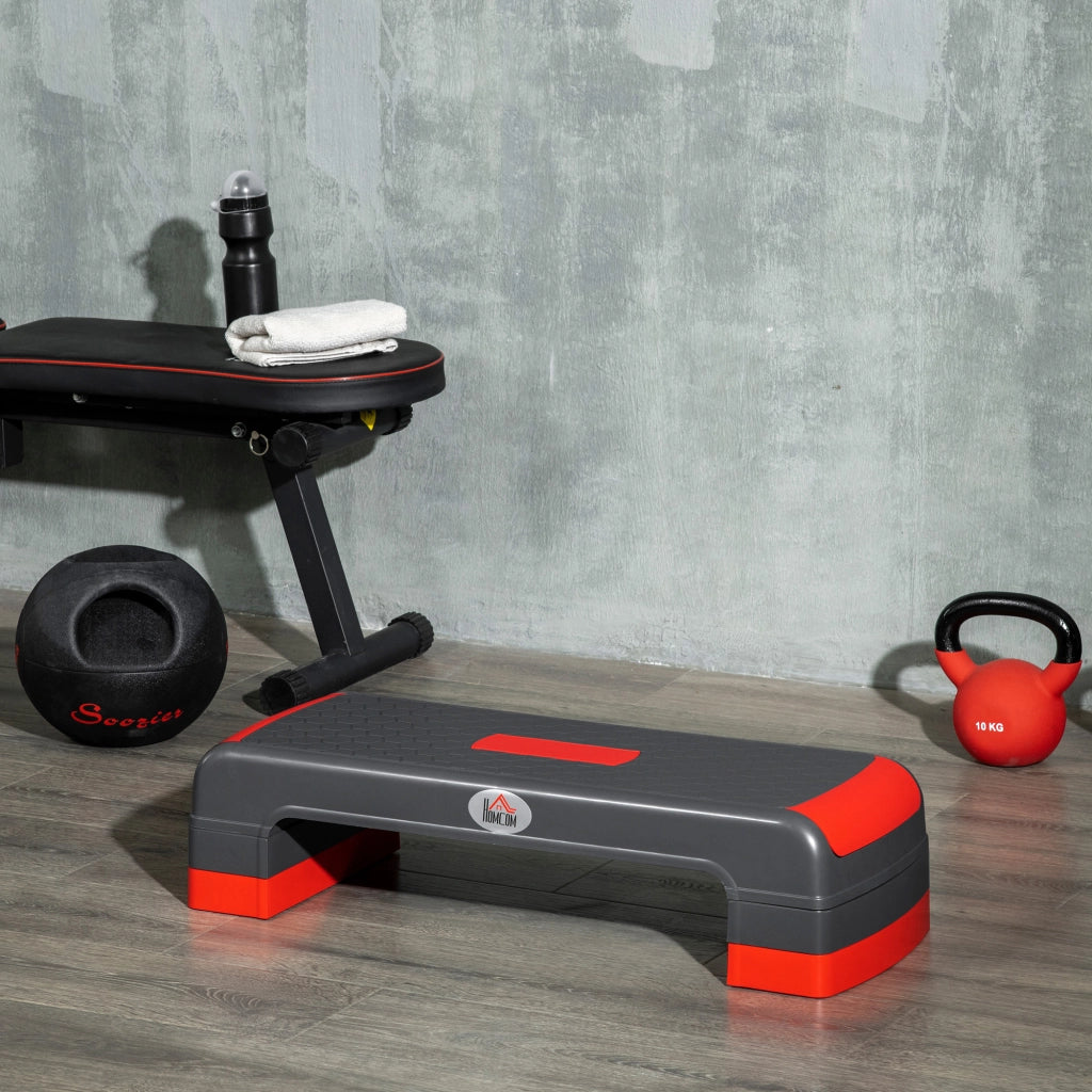 Stepper Fitness ¨C Minimal ¨C Grigio e Rosso 78x28x20 cm