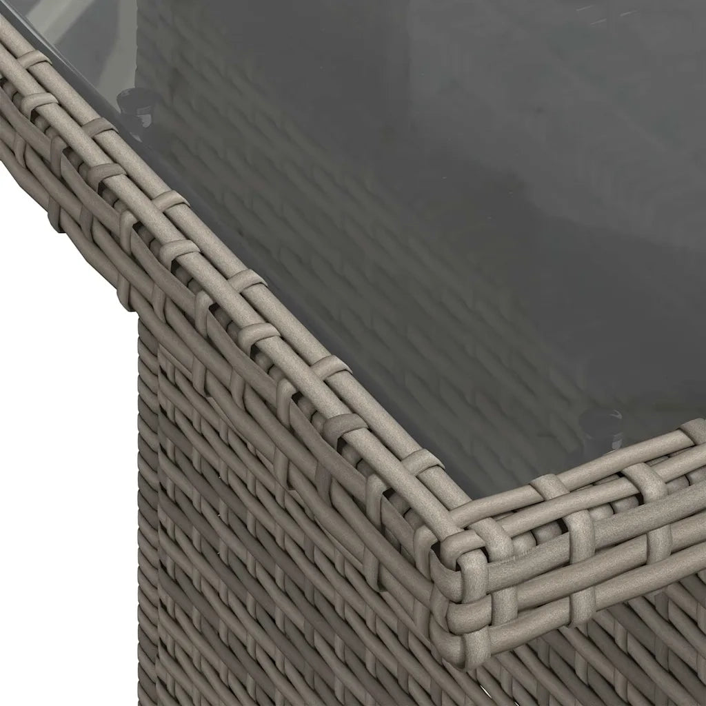 Set Divano Giardino 5 pz con Cuscini Grigio Polyrattan Acacia 3326092