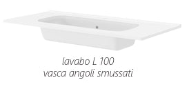 Base sospesa con cassetti cm 100 mod. LOFT - Rovere Bianco