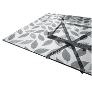 Tovaglia Trasparente Decorata Glitterata Pellicola Pvc 100x220 Cm Tavolo Antimacchia Spessa Foglie (B)