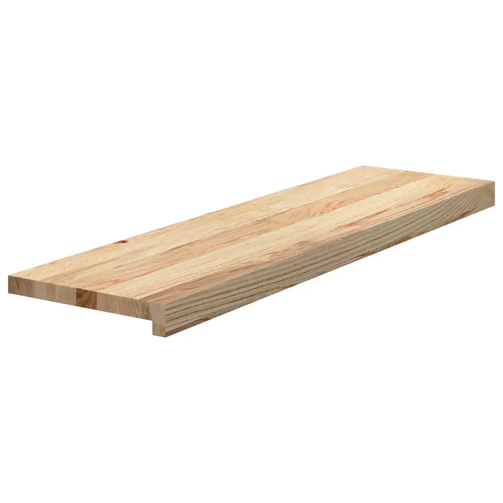 Gradini 2 pz | Tappetini per scale autoadesivi 90x30x2 cm in Rovere Massello Non Trattato