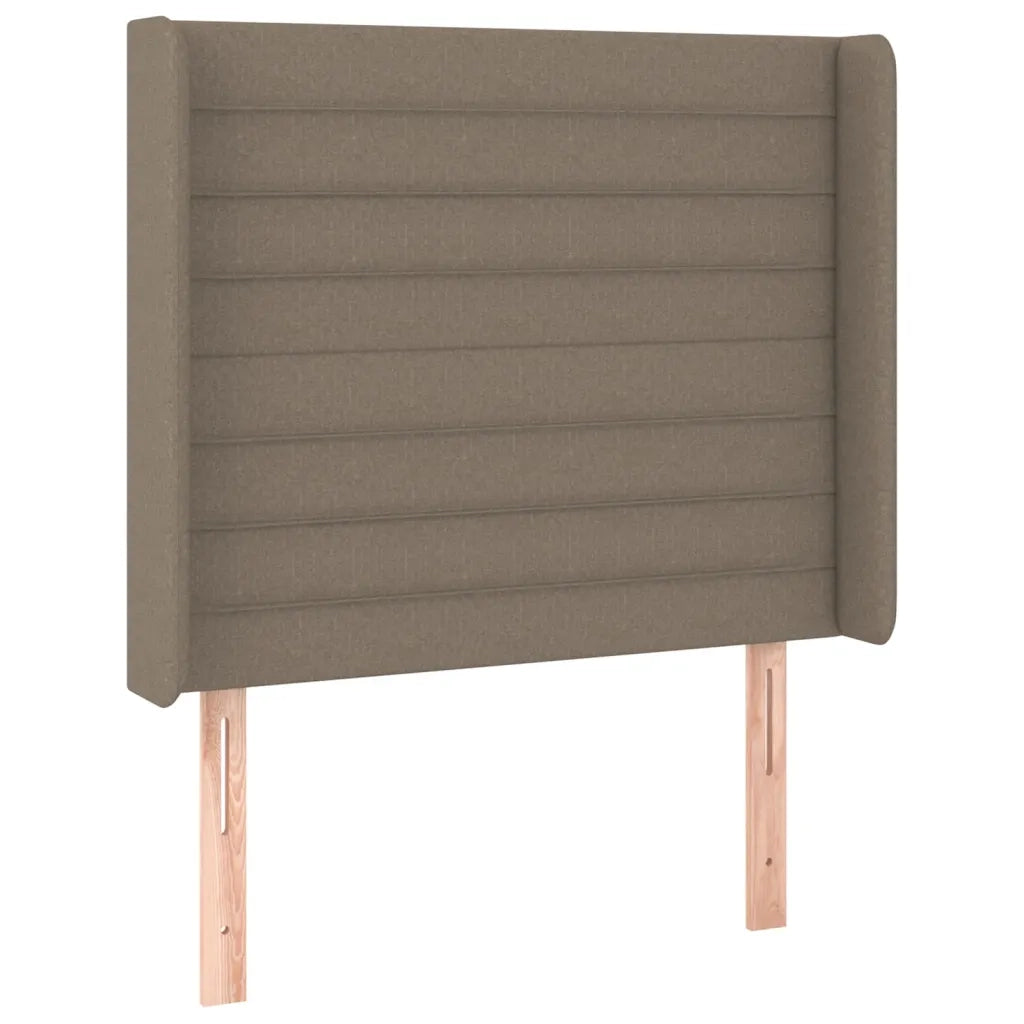 Letto a Molle con Materasso e LED Tortora 90x200 cm in Tessuto 3138929
