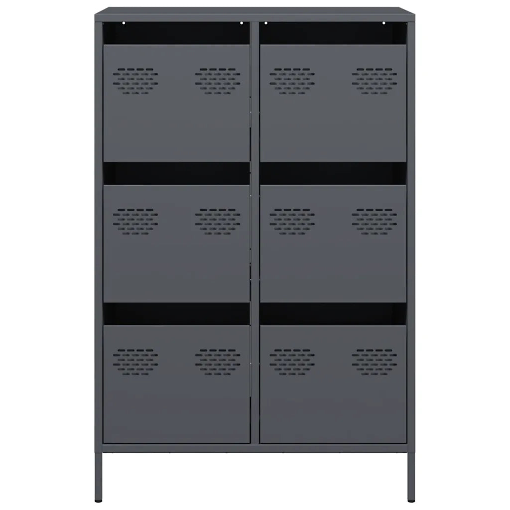 Credenza Antracite 68x39x101,5 cm Acciaio