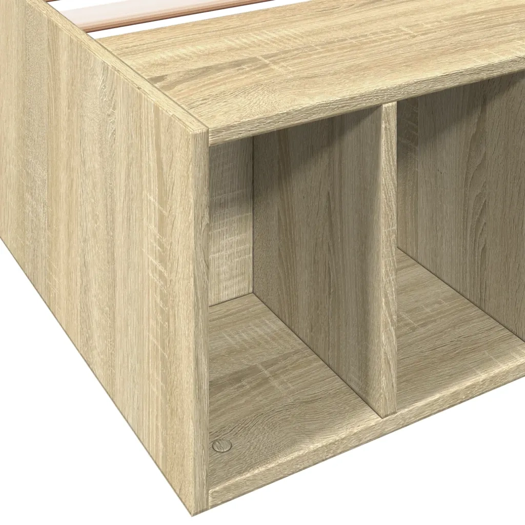 Letto singolo | Letto per adulti | Giroletto Rovere Sonoma 75x190 cm in Legno Multistrato