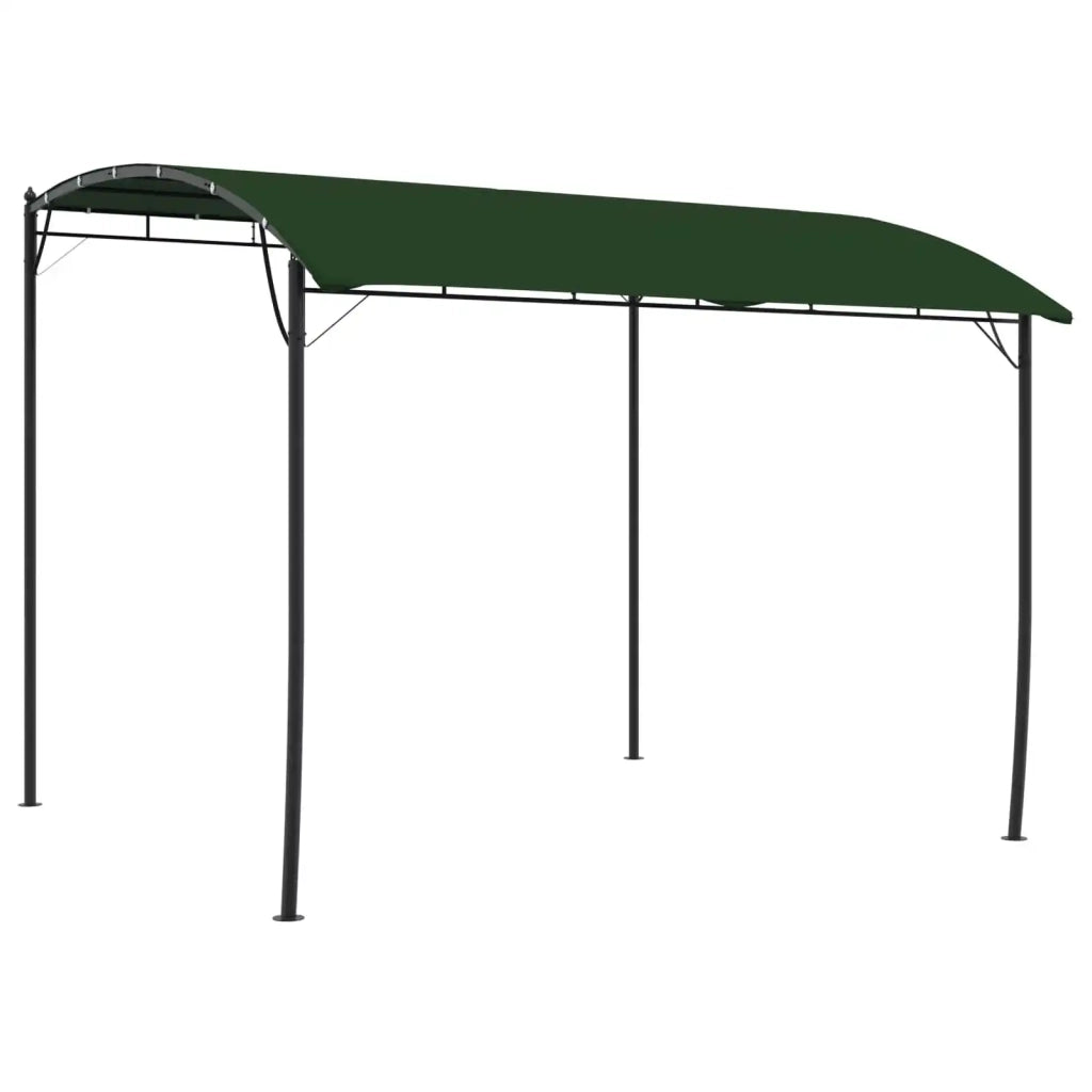 Gazebo 3 x 3 x 2,55 m Verde Tessuto e Alluminio 180 42030534