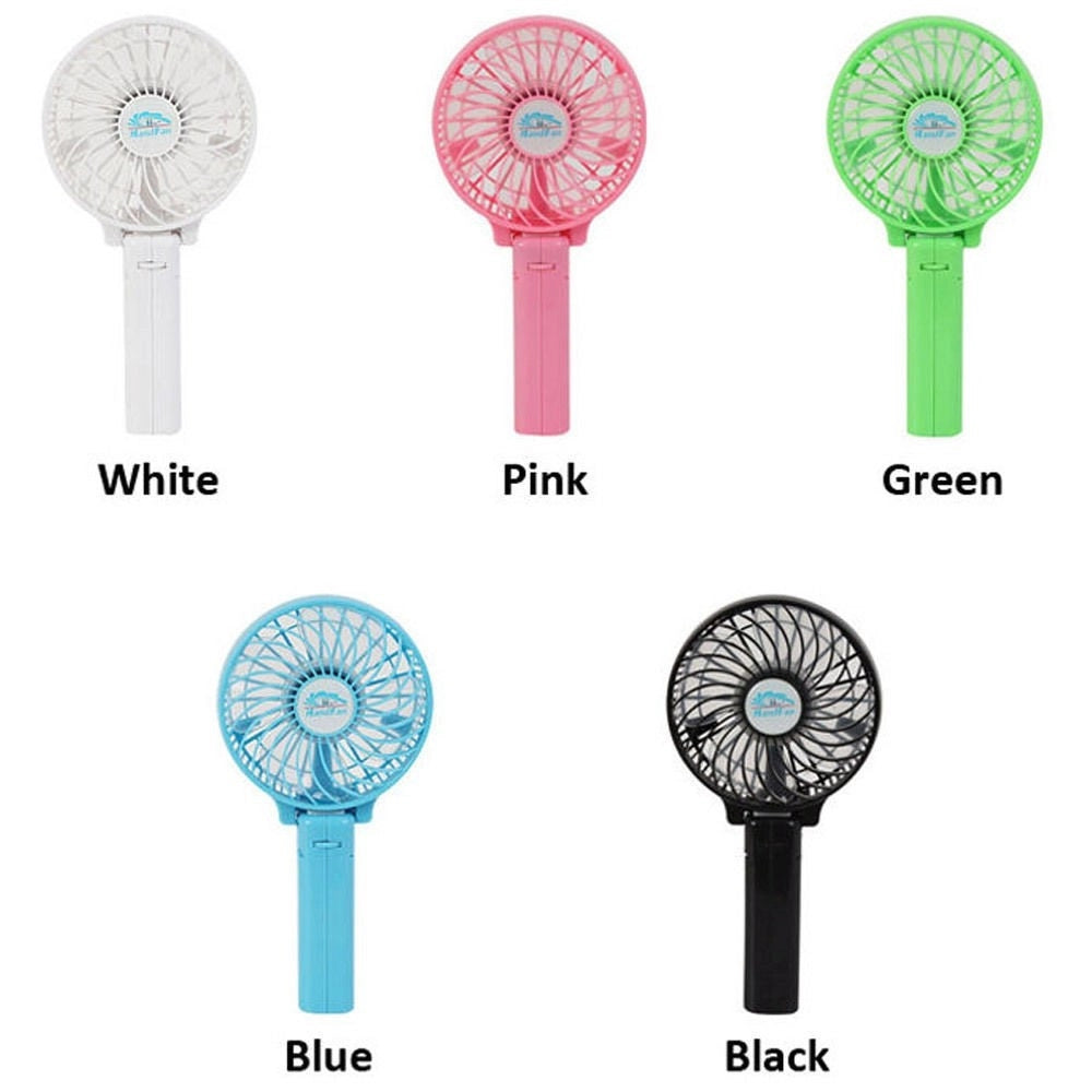 Trade Shop - Mini Ventilatore Elettrico Ricaricabile Con Micro Usb Reclinabile 180° Gradi -