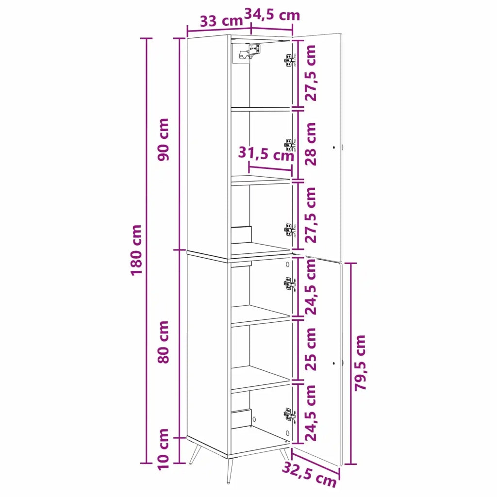 Set di armadi 2 pcs Legno ingegnerizzato 3416879