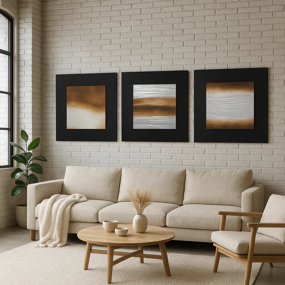 Olio su tela da parete strokes 80x80 cm design moderno | Duzzle