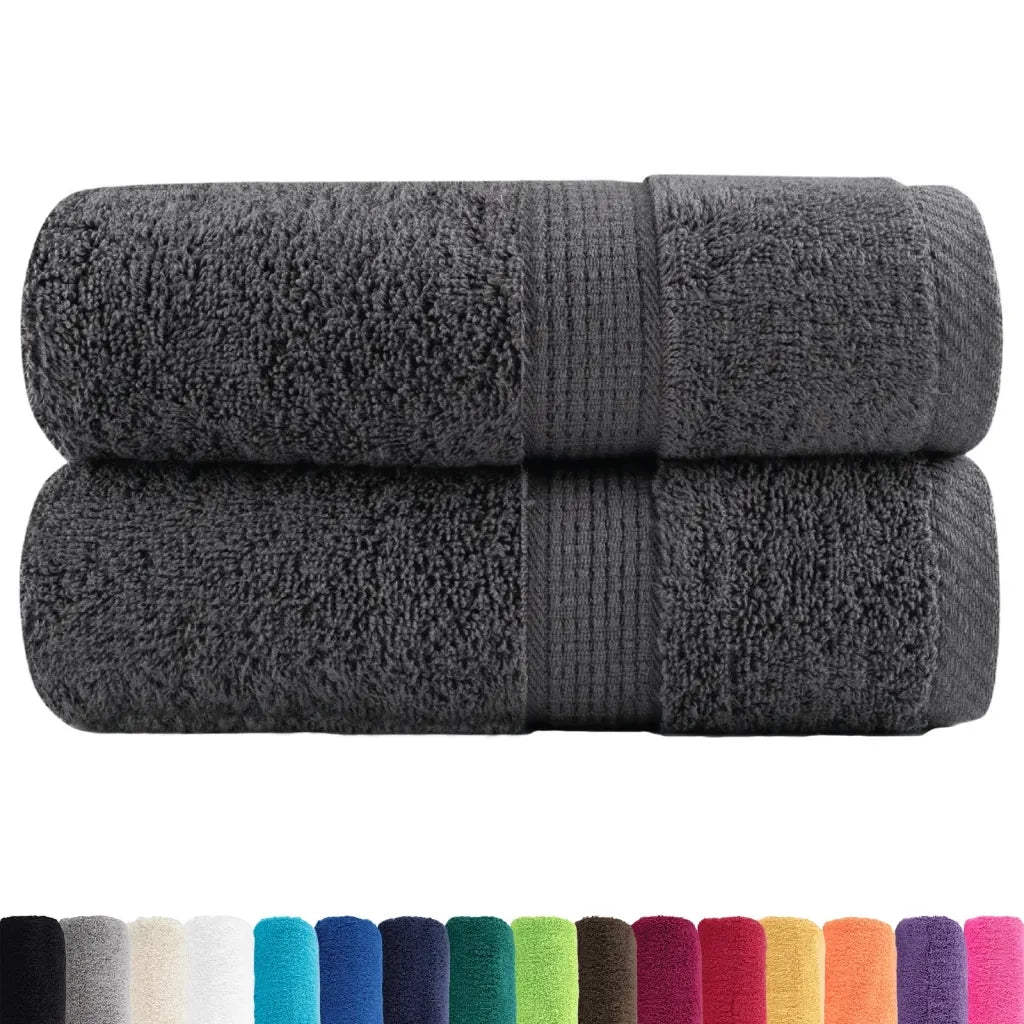 Asciugamani Premium SOLUND 2 pz | Teli per bagno Antracite 30x30 cm 600 g/m2