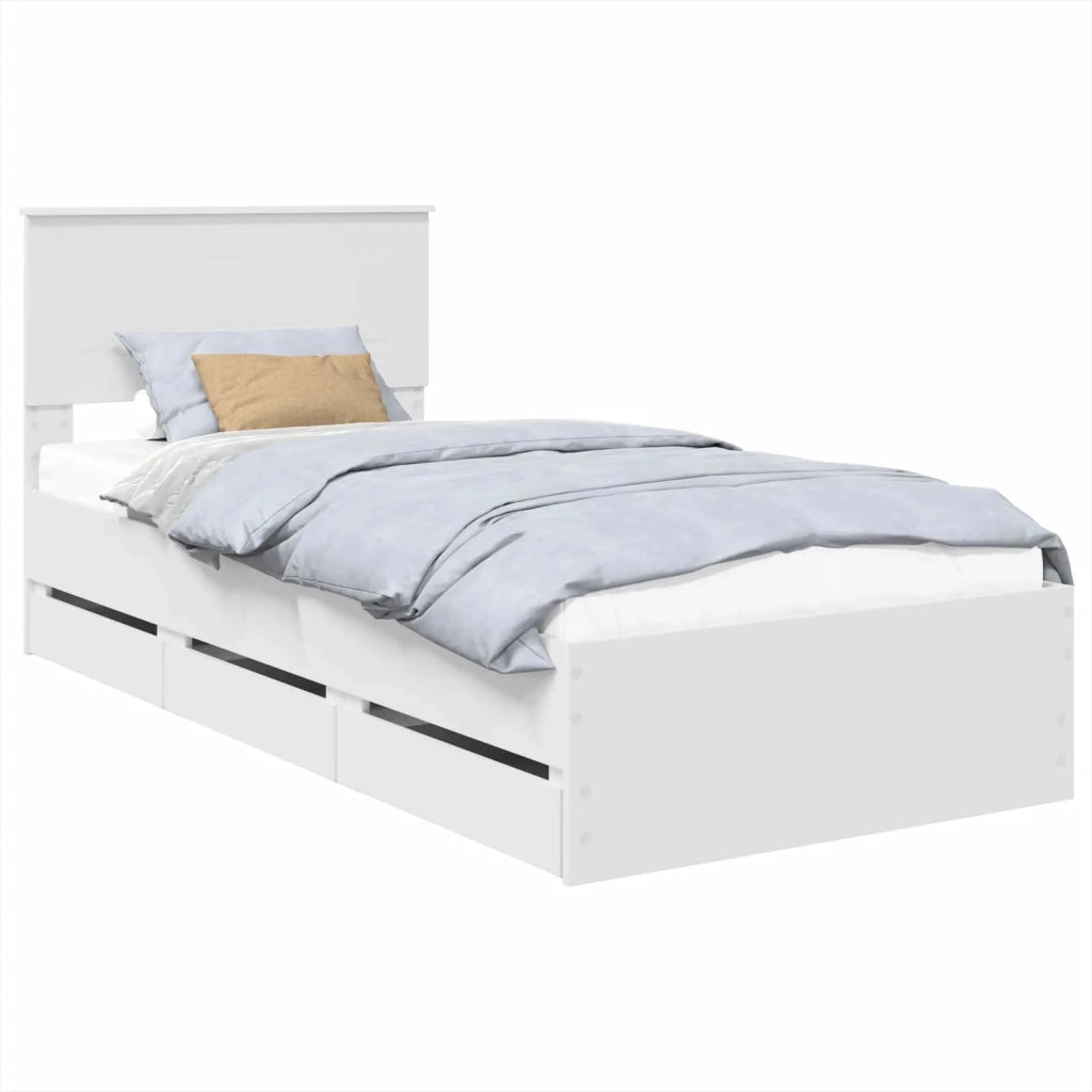 Struttura del letto Bianco 90 x 200 cm Legno Ingegnerizzato 3408026