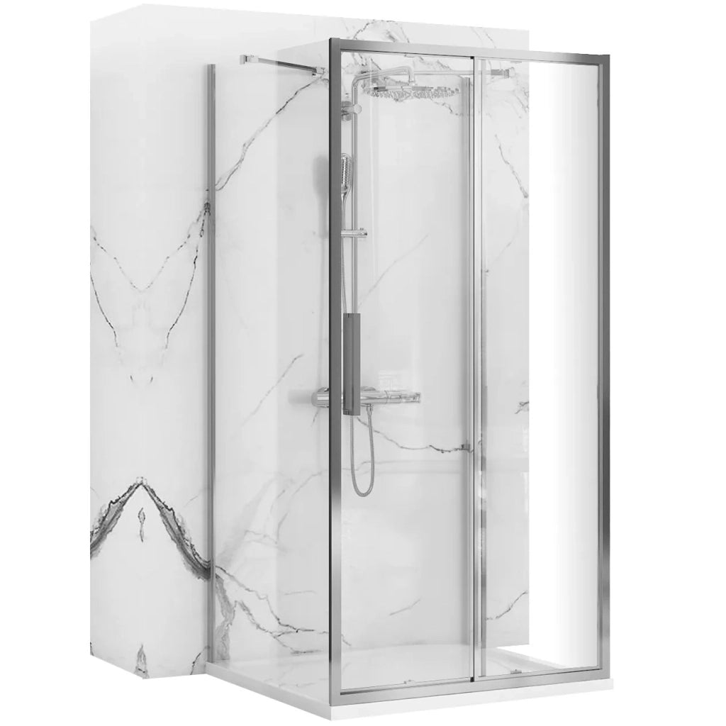 Cabina Doccia A Parete Rea Rapid Slide Chrome 160x90