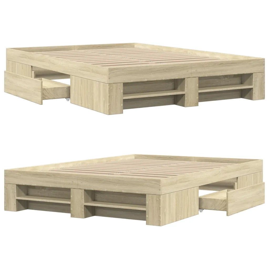 Giroletto senza Materasso Rovere Sonoma 120x190cm in Truciolato 3295515