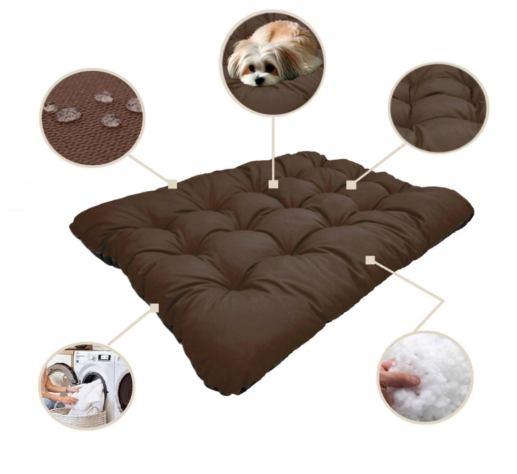 AIO FACTORY 80x60 cm PRESTIGE Cuccia per cani impermeabile personalizzabile Marrone