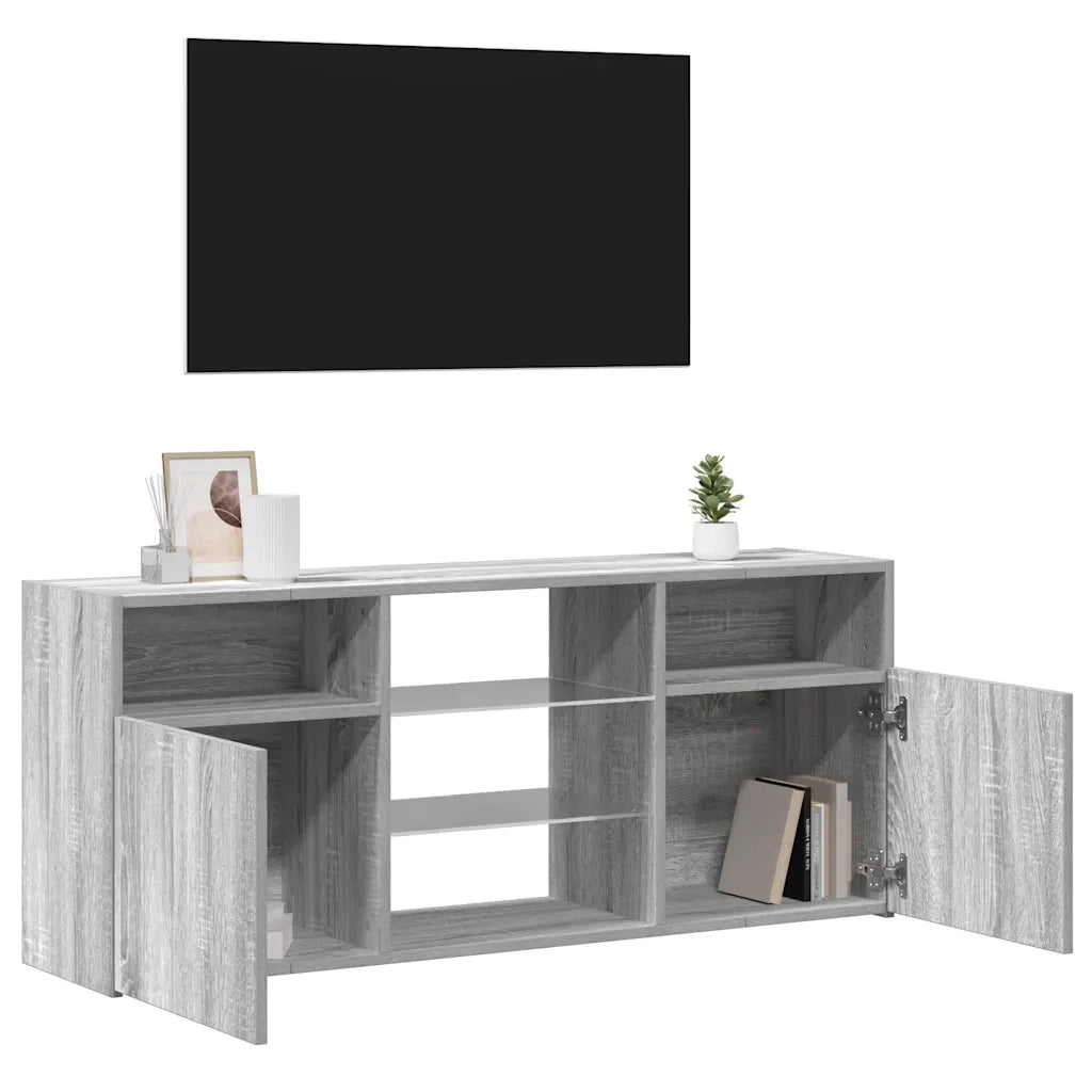 Mobile Porta TV con Luci LED-Mobile per TV-Credenza TV Grigio Sonoma 120x30x50 cm