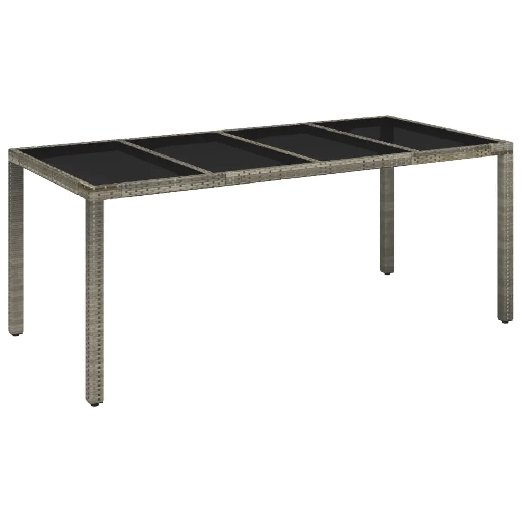 Set da Pranzo da Giardino 9 pz con Cuscini in Polyrattan Grigio 3185028
