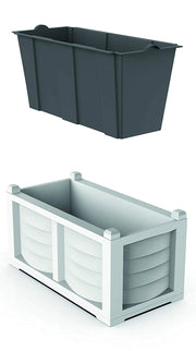 FIORIERA KIT ARREDO CON VASCA INTERNA 80X42,5XH42 RESINA COLORE BIANCO