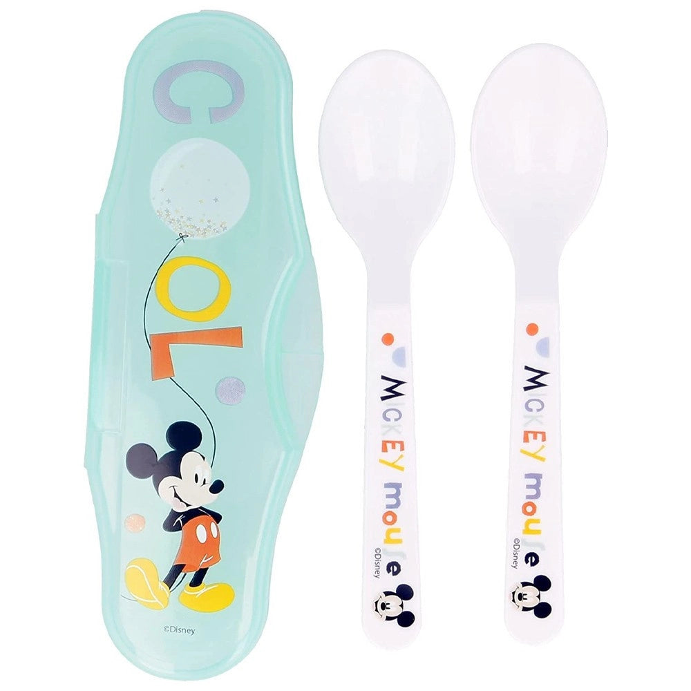 Trade Shop - 2 Cucchiai Per Bambini Prima Pappa Topolino Con Astuccio Mickey Mouse -