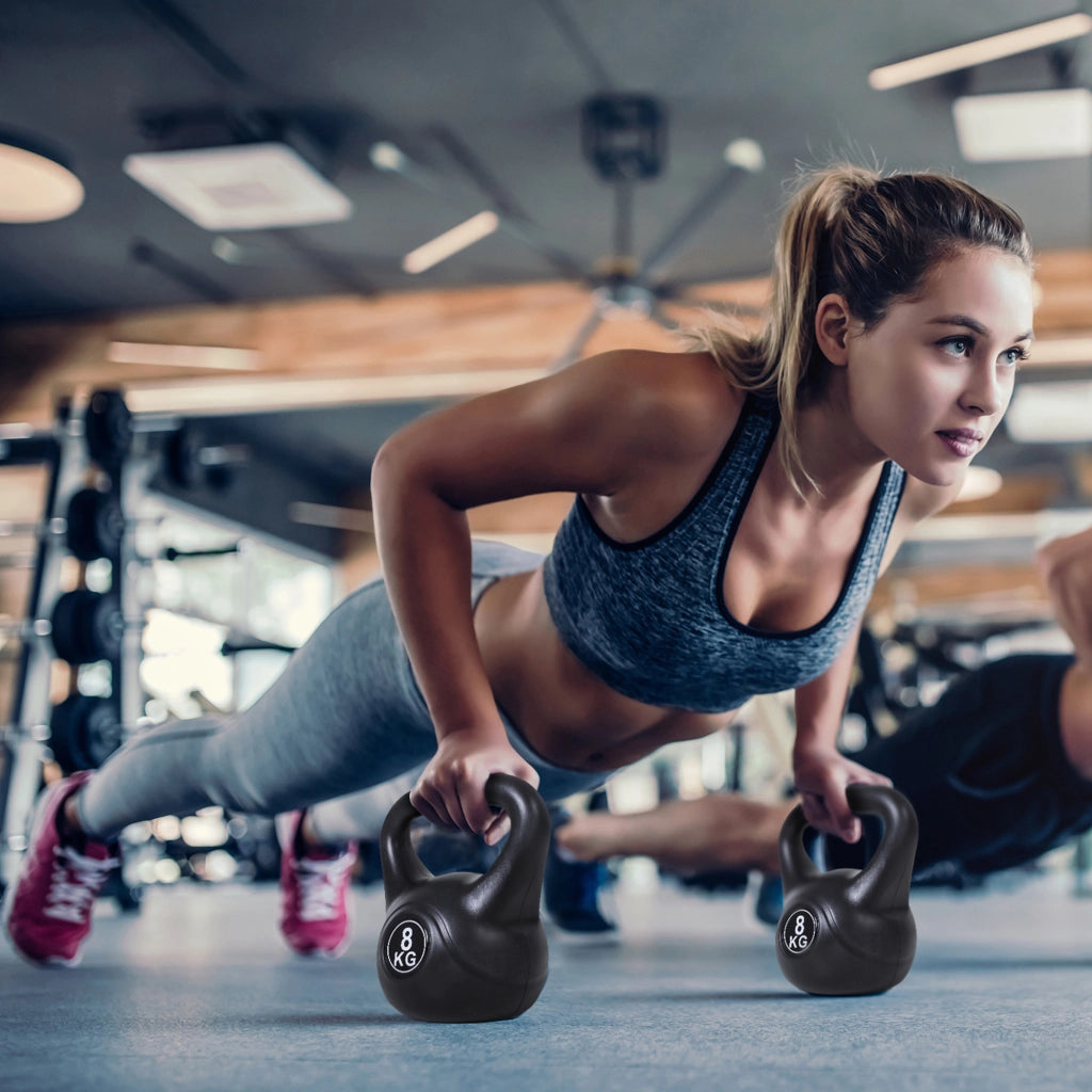 Kettlebell 8 kg ¨C zephmum ¨C nero con sabbia