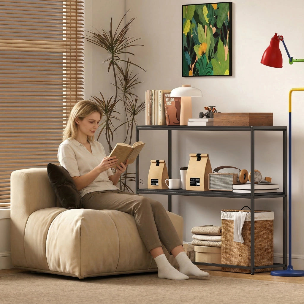 Tavolo console ¨C Minimal ¨C Nero, acciaio, 100x30x87 cm