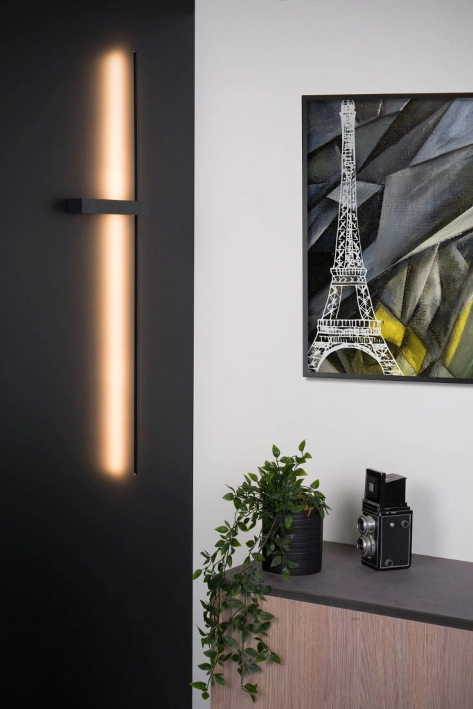 Applique Lucide Segin LED 10W 2700K nera in alluminio