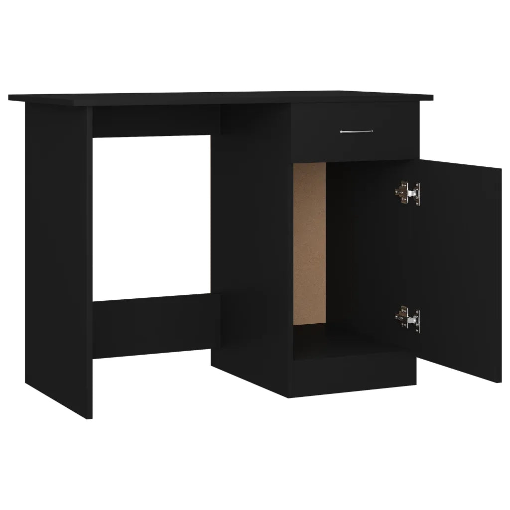 Scrivania Nera 100x50x76 cm in Legno Multistrato 801081