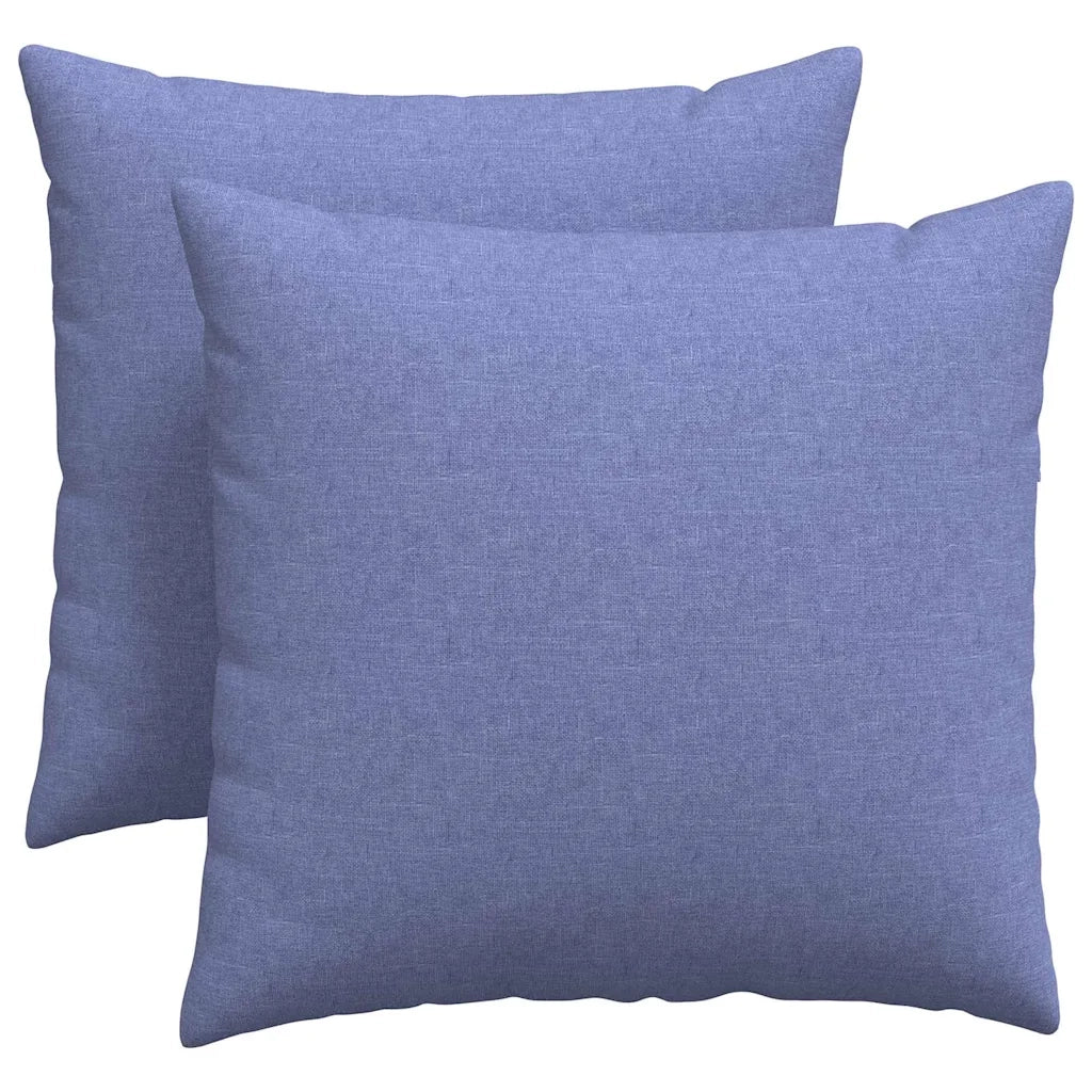Cuscini da Divano 2 pz-Set di 2 Cuscini per Sofa Blu jeans 45 x 45 cm Tessuto