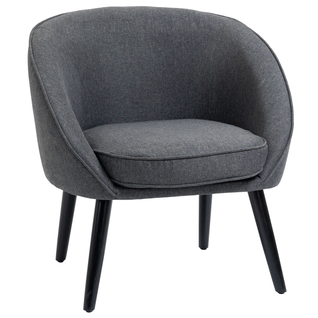 Poltrona Relax Legno Tessuto ¨C Minimal ¨C Grigio
