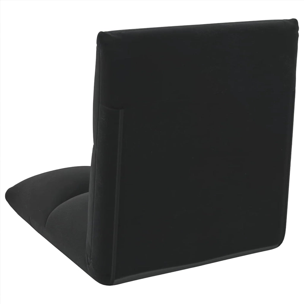Sedia da Pavimento Nero 50 x 61 x 57 cm Velluto 42028155