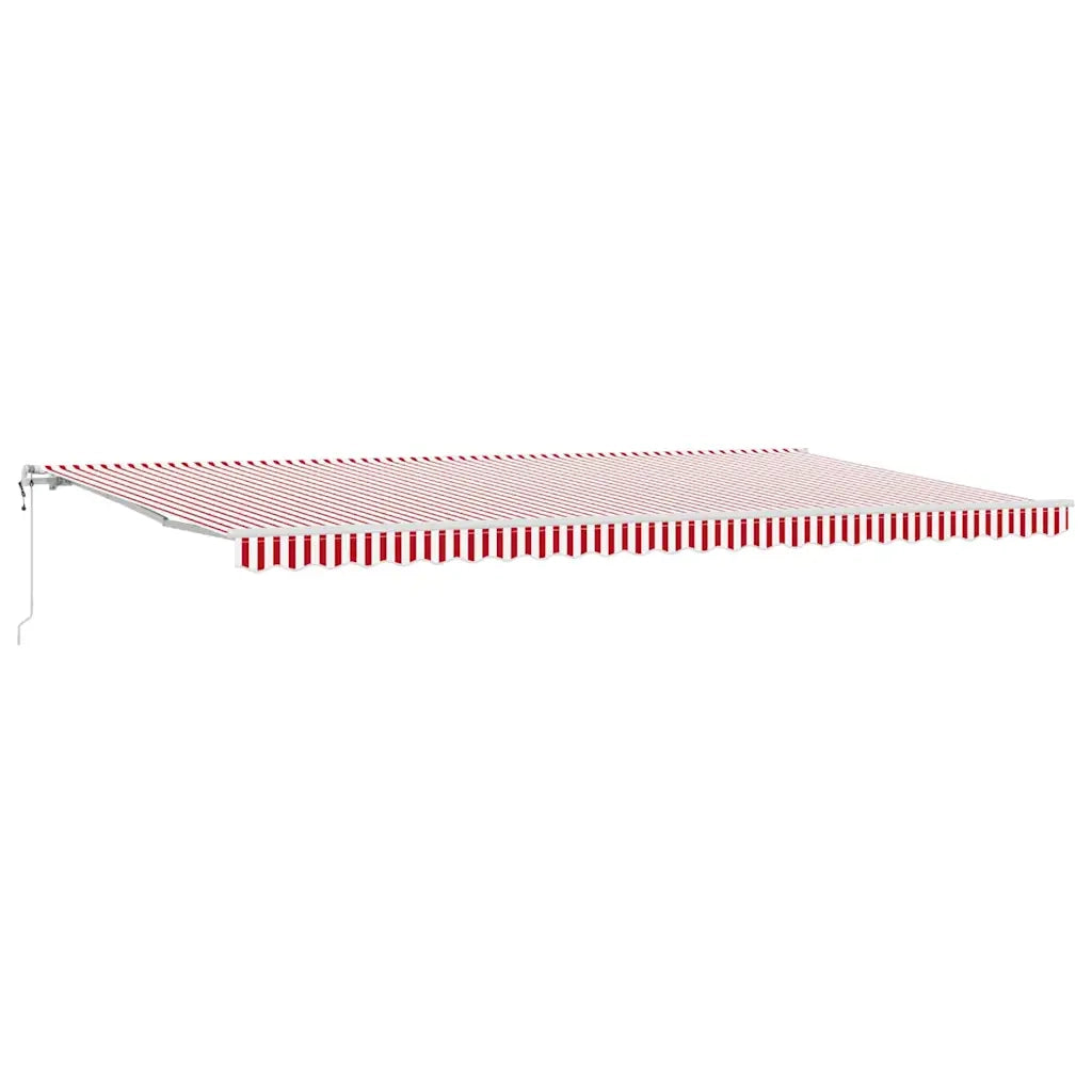 Tettuccio Elettrico Retrattile Rosso e Bianco 600 × 300 cm 3331607