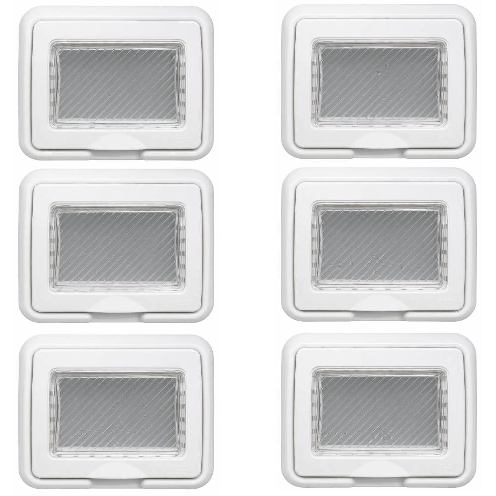 Coperchio ip55 bianco compatibile matix per protezione elettrica *** numero pezzi 6, confezione 1