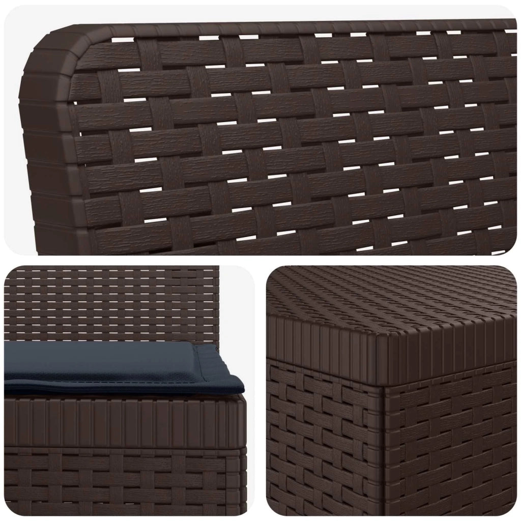 Divano da giardino 3 posti con cuscini in look rattan PP 3443825