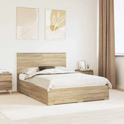 Struttura del letto con testiera-Giroletto con Testiera Rovere Sonoma 135 x 190 cm 821296