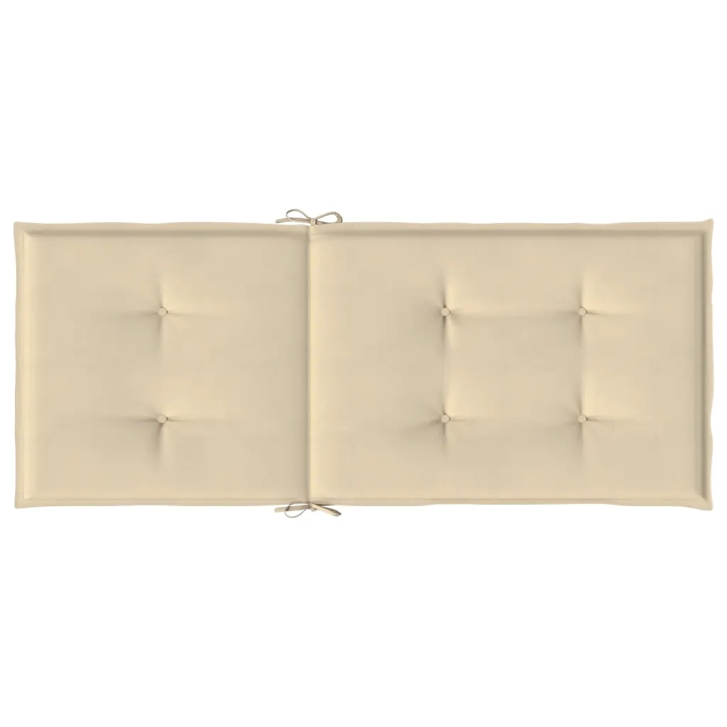 Cuscini per Sedie 6 pz Beige 120x50x3 cm in Tessuto