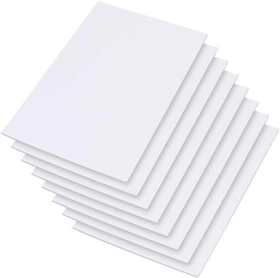 Pannelli di schiuma PVC da 3 mm - 8 pezzi - piastre di plastica - fogli di schiuma PVC - per artigianato e uso all'aperto
