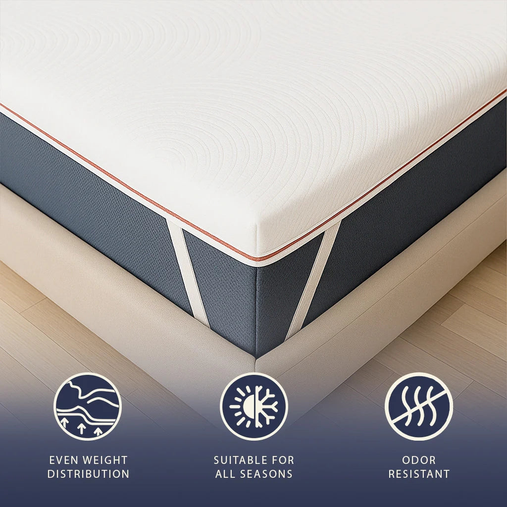 Topper 140 x 200 in Memory Foam a 9 Zone Differenziate | Alto 5 cm | Tessuto Pure Anallergico e Sfoderabile | Correttore Materasso Prodotto in Italia