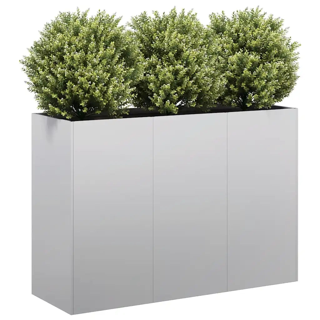 Fioriera-Vaso-Contenitore per Piante 120x40x80 cm in Acciaio Zincato