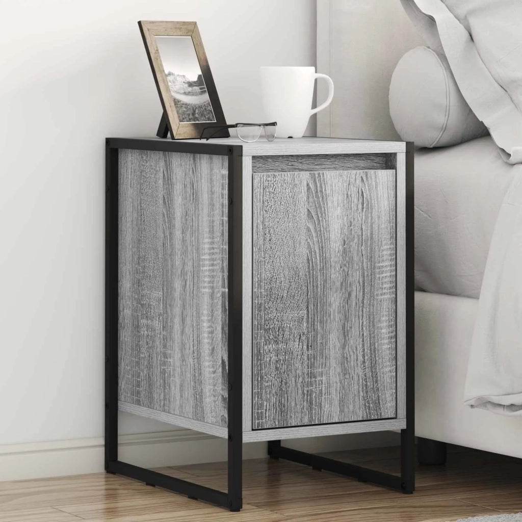 Comodino | Armadio da Notte | Mobiletto da notte Grigio Sonoma 39,5 x 30 x 50 cm Legno multistrato