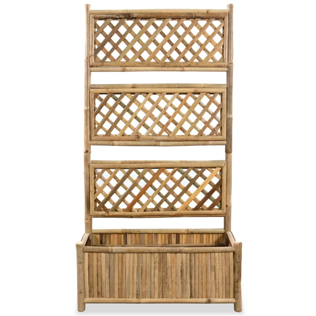 Letto Rialzato da Giardino con Graticcio in Bambù 70 cm 43714