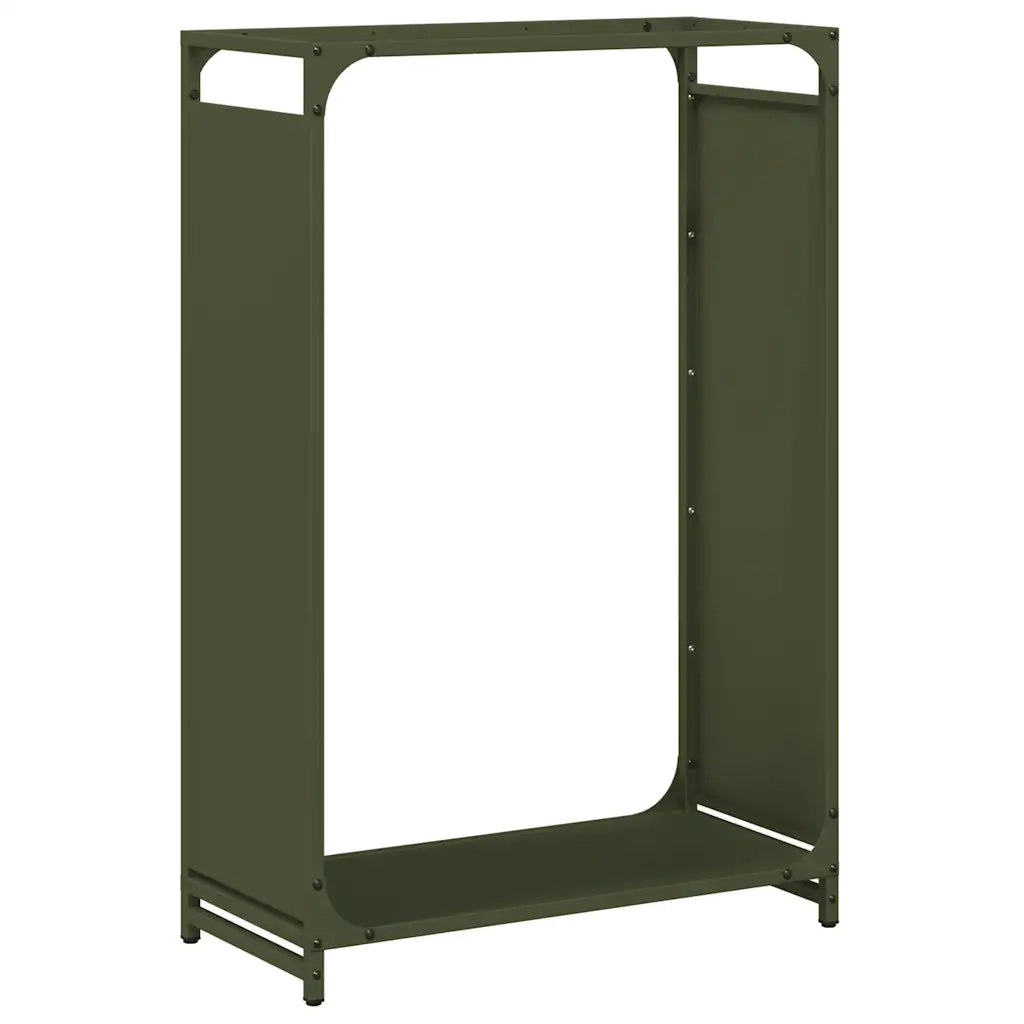 Rastrelliera per Legna da Ardere Verde Oliva 60x28x90 cm CFW3413430