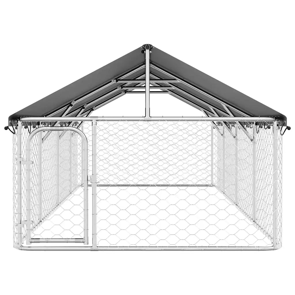 Gabbia per Cani da Esterno con Tetto 600x200x150 cm cod mxl 49960