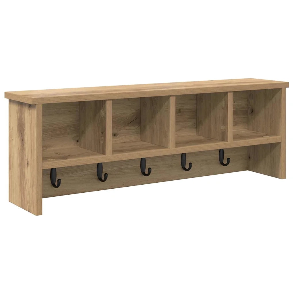 Appendiabiti a muro A parete Rovere artigianale 75 x 16 x 26 cm 874322