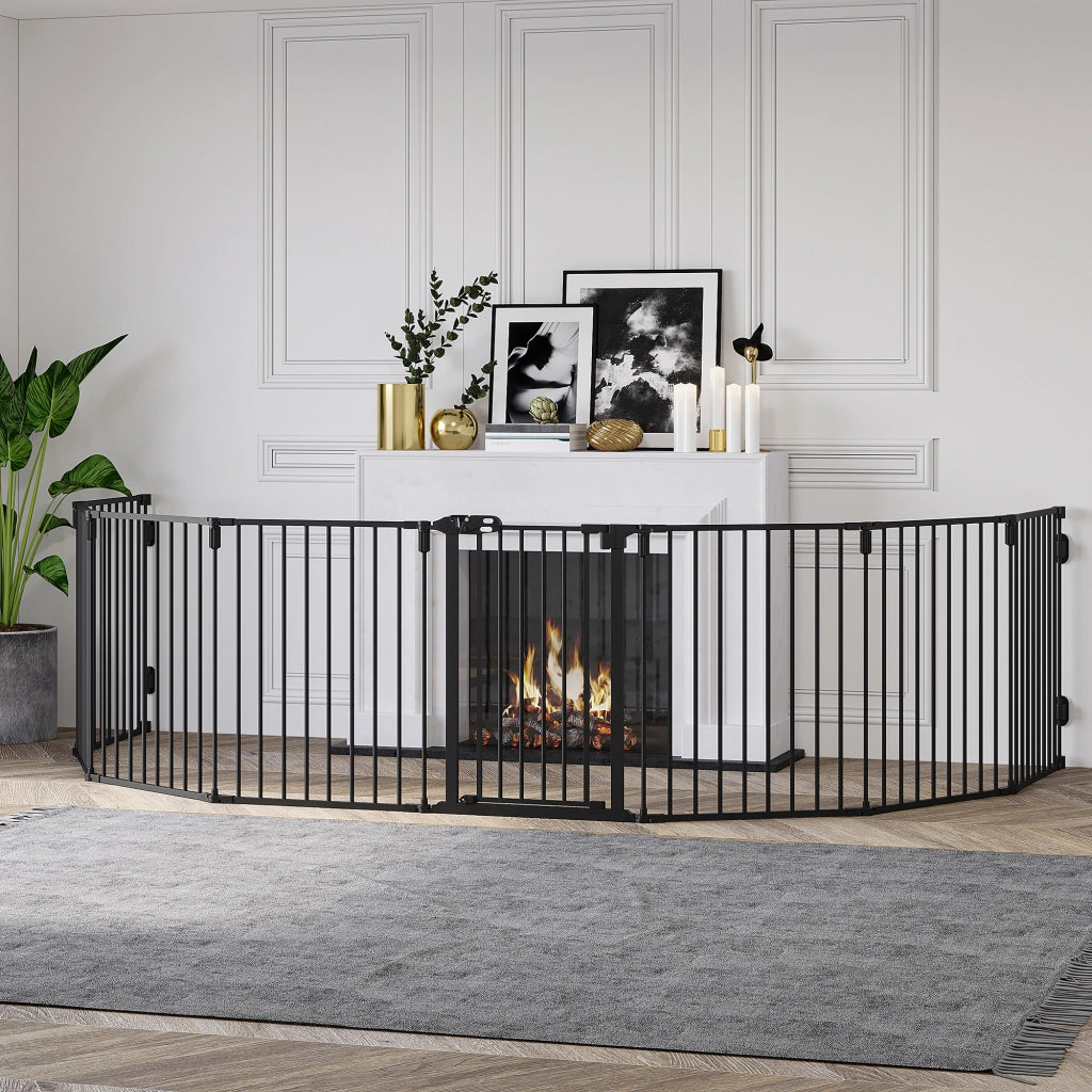 Cancello Sicurezza Cani Pieghevole ¨C Minimal ¨C Nero