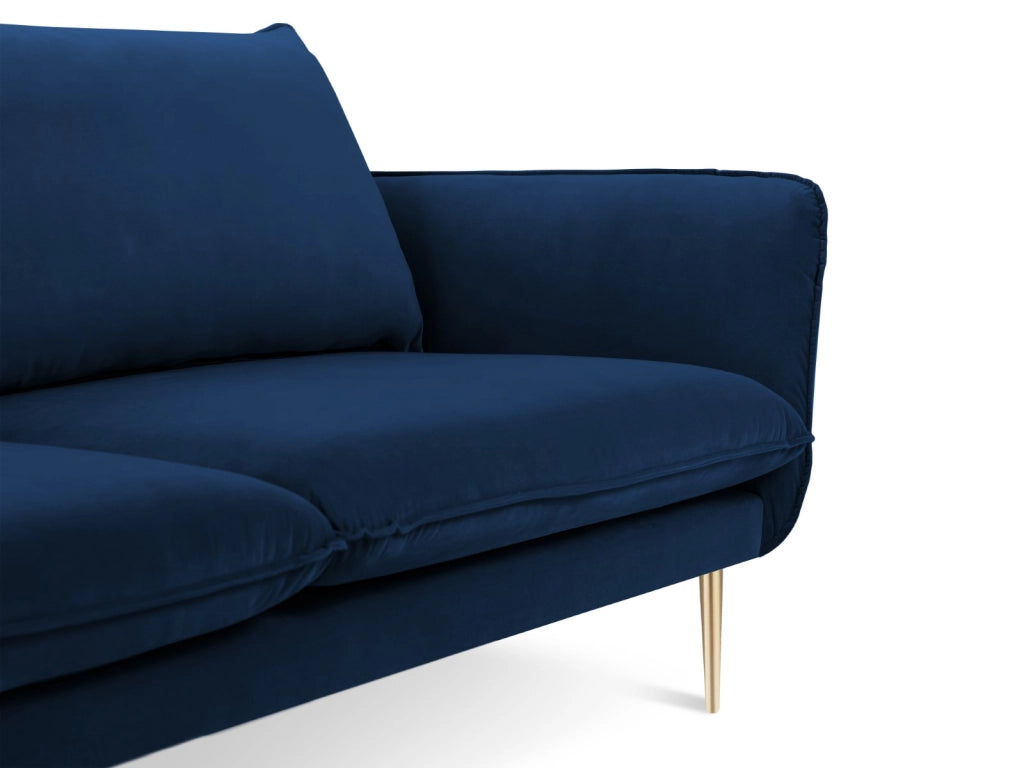 Cosmopolitan Design - Divano "Vienna" 2 posti in velluto blu reale 