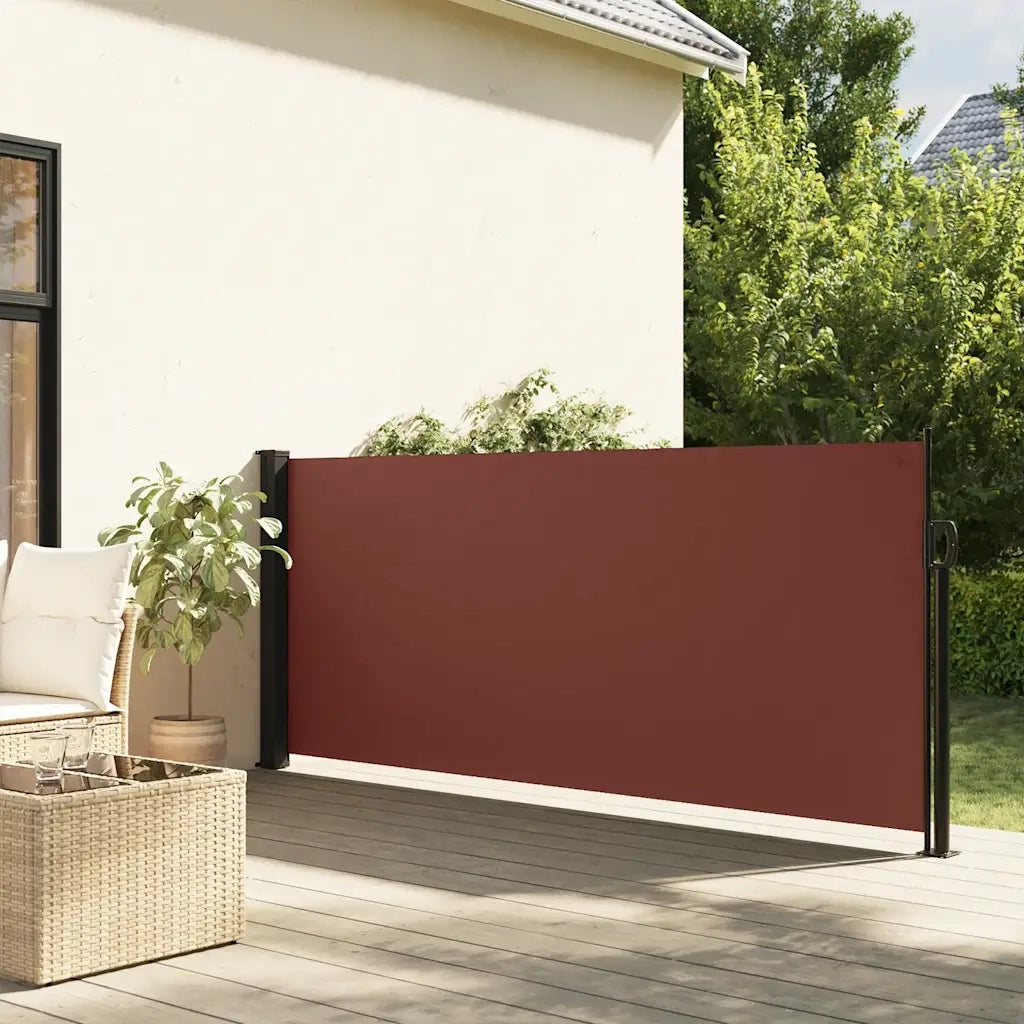 Tenda da Sole | Tenda parasole Laterale Retrattile Marrone 120x600 cm