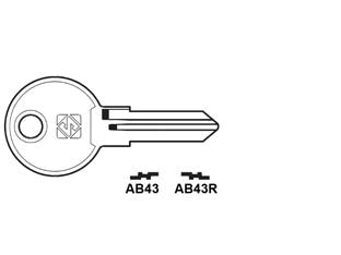 CHIAVI PER CILINDRI ABUS 5 SPINE PICCOLE- - AB43 DX - 10 pezzi SILCA