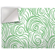 ONDE RICCE - Pellicola stampata adesiva in PVC finitura opaca Misura: 100x300 cm, Colore: Verde